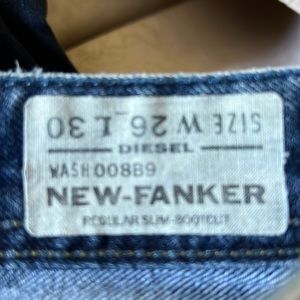 Men’s Diesel Jeans - New Fanker - Regular Slim Bootcut 26w x 30l